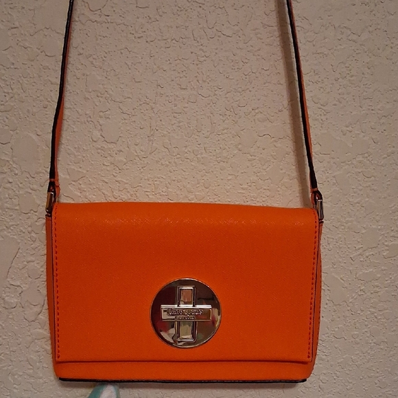 kate spade Handbags - kate spade Orange Crossbody with Silver Turn-Lock Accent